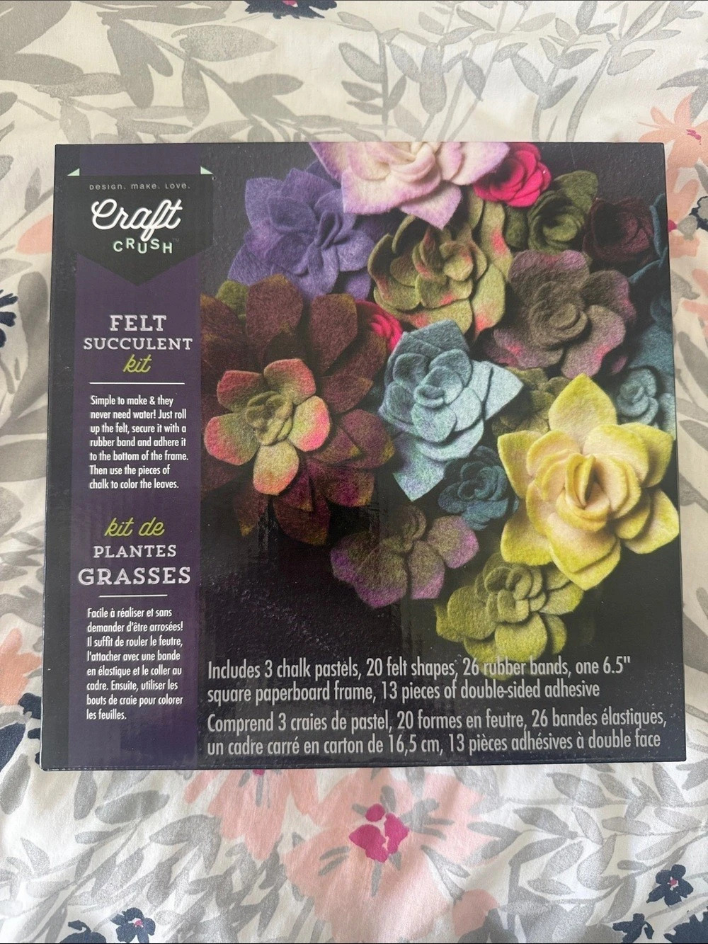 Craft Crush Felt Succulent Kit Craft Kit NWT